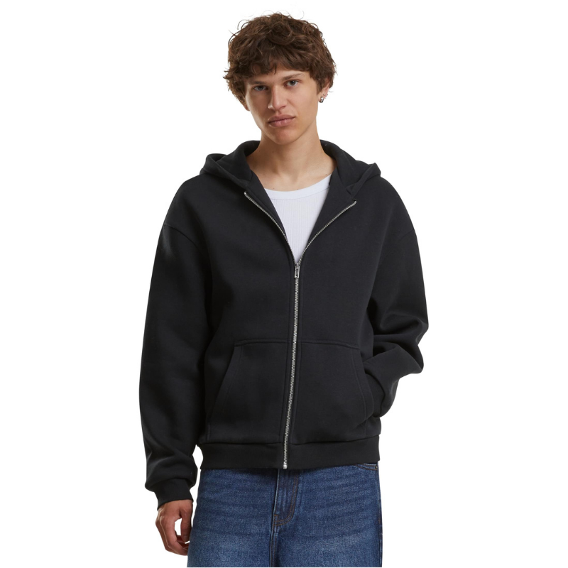 Zip Hoodie in Black